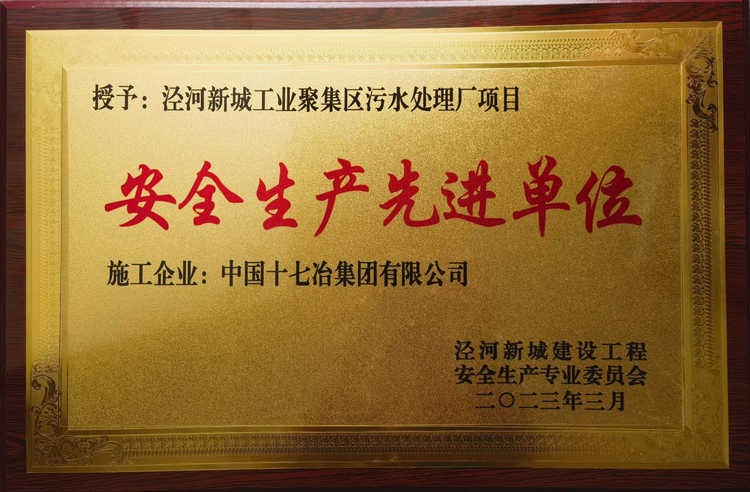 中國十七冶集團陜西分公司涇河新城污水處理廠項目獲評安全生産先進單位_fororder_圖片15