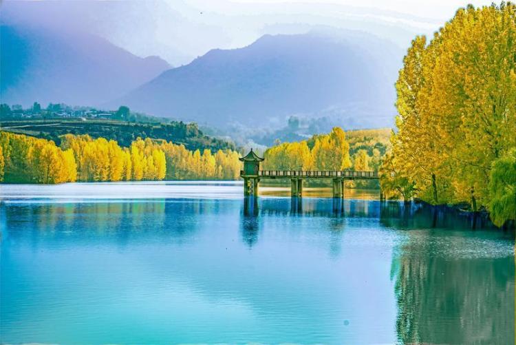 長安區東溝水庫秋日如畫