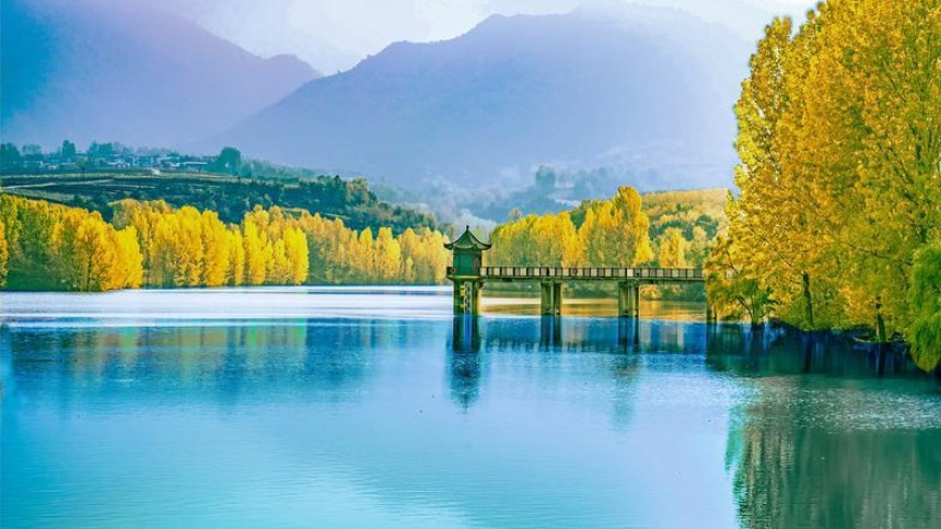 長安區東溝水庫秋日如畫