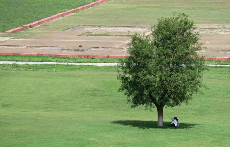 遺址公園秋景如畫