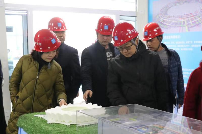 陜西省文明工地觀摩會走進中建八局西安奧體中心主體育場項目