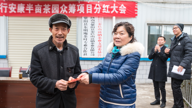 建行“半畝茶園”愛心分紅 精準滴灌安康紫陽貧困戶