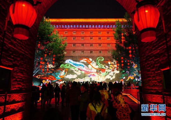 西安夜景璀璨慶佳節