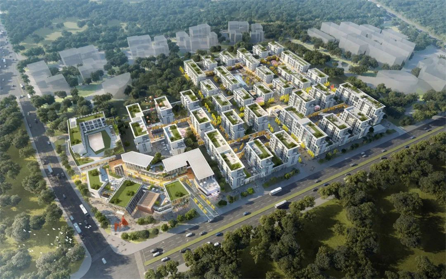 中國二冶陜西分公司2022年上半年成績亮眼 新中標項目超額完成全年指標_fororder_中國二冶陜西分公司涇河文化創意産業園集賢裏（二期）項目