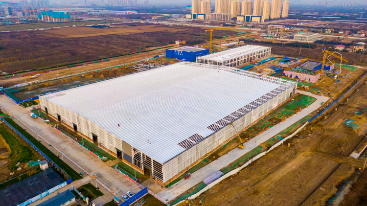 灃西新城：建設正酣 26000余平方米鋼結構雄姿初現_fororder_圖片 1