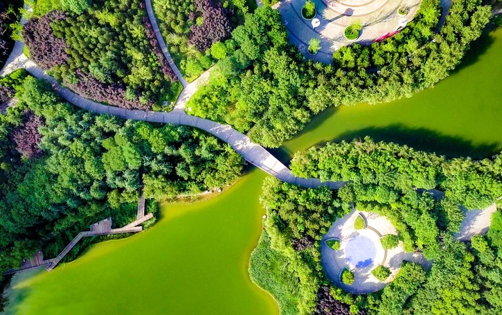 Scenic Spring Landscape of Xi'an Aerospace Base_fororder_六、綠色航天
