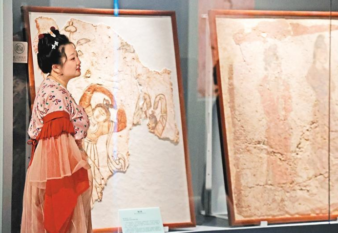 “華彩出塵 素壁生輝——陜西出土古代壁畫展”舉行_fororder_微信圖片_20231110090332