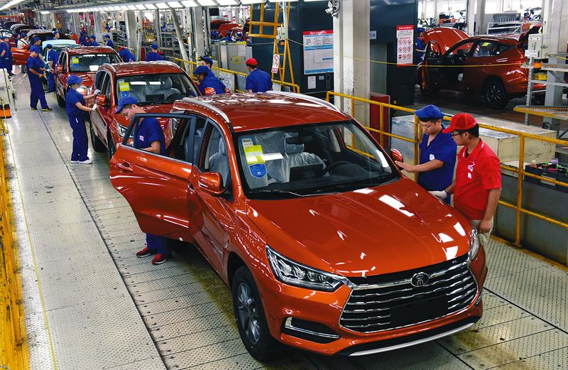 2018年前7個月西安比亞迪新能源汽車産業基地生産新能源汽車6.8萬輛