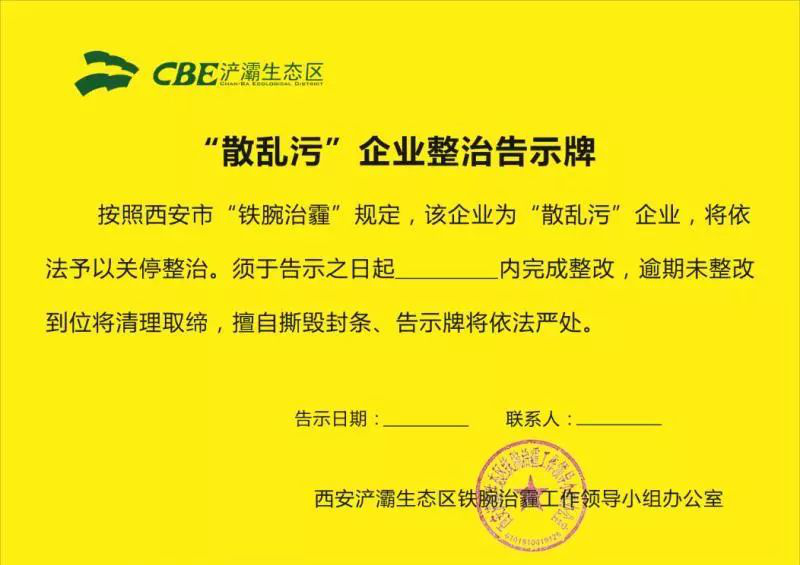 西安浐灞生態區以人為本  開展“散亂污”企業整治工作