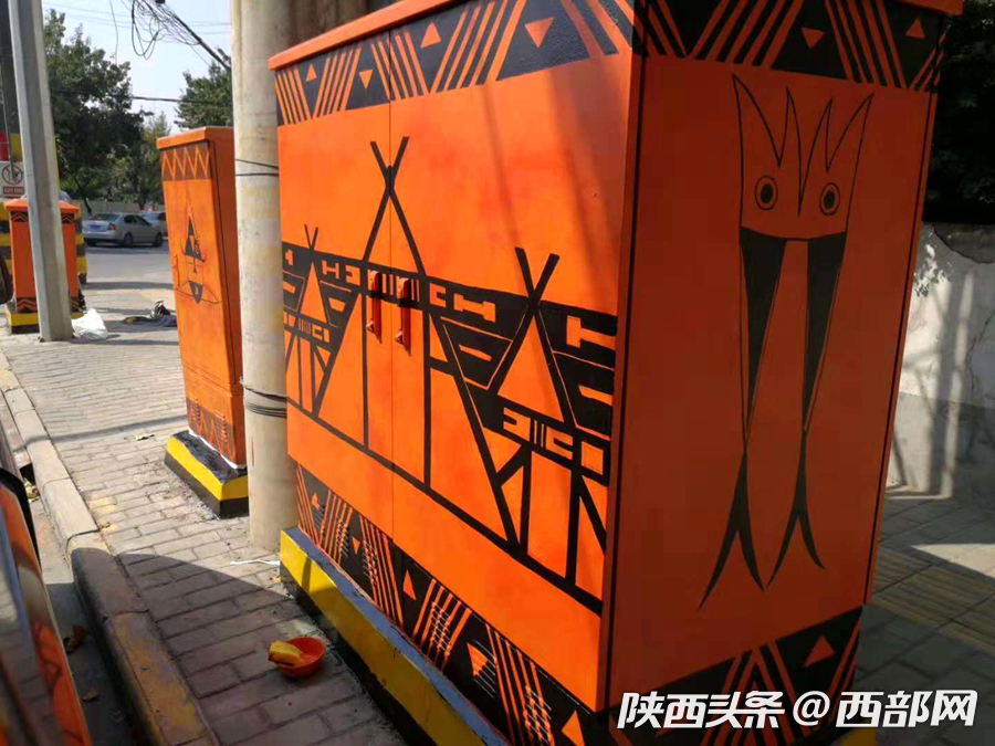 創意3D彩繪登錄西安灞橋 圍墻變電箱讓人眼前一亮