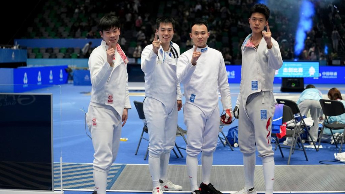 十五運會擊劍收官：上海男重團體奪金 福建女花團體衛冕