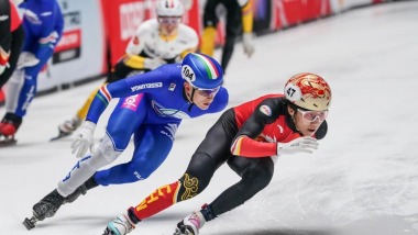 短道速滑世巡賽第四站：中國隊晉級男子5000米接力A組決賽