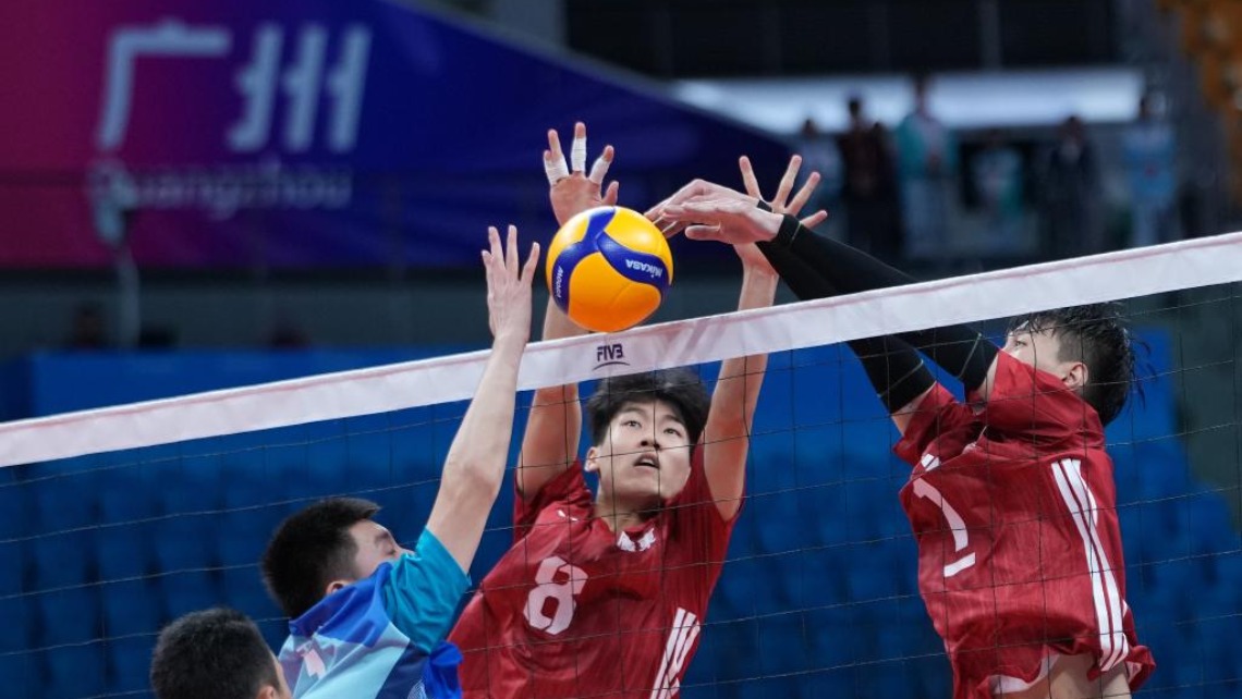 全運會排球——男子18歲以下組小組賽：江蘇隊勝廣東隊