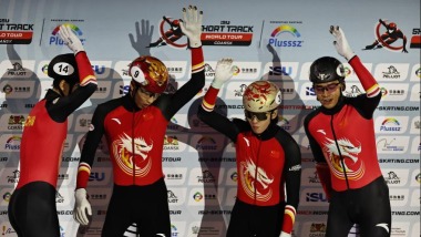 短道速滑世巡賽第三站：中國隊獲男子5000米接力亞軍