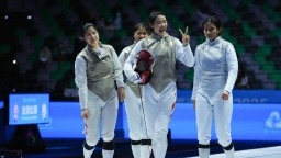 十五運會擊劍——女子花劍團體金牌賽：福建隊奪冠