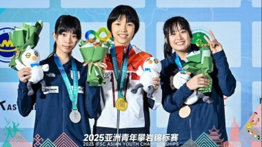 攀岩亞青賽收官 陳宣臻女子U19難度賽摘金
