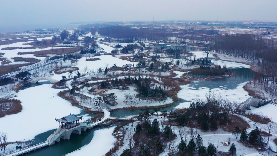 長治：雪後漳澤“凝”美景