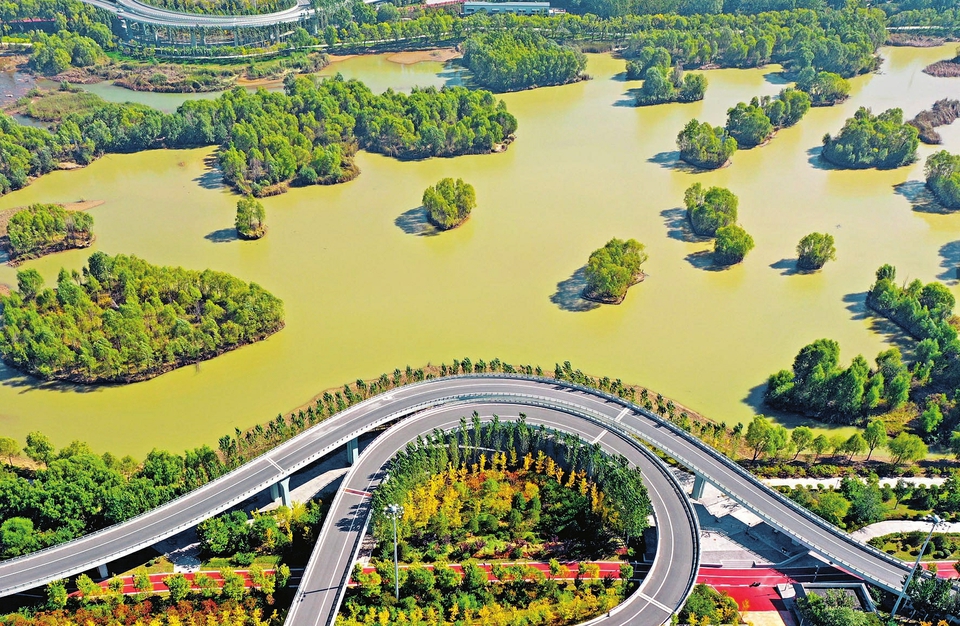太原汾河公園：一川碧水 兩岸錦繡