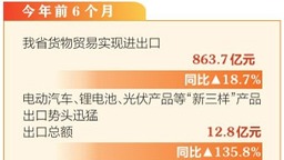山西2024年上半年“新三樣”出口同比增長135.8%