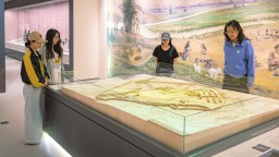 山西：投影數字沙盤再現“陶寺遺址”