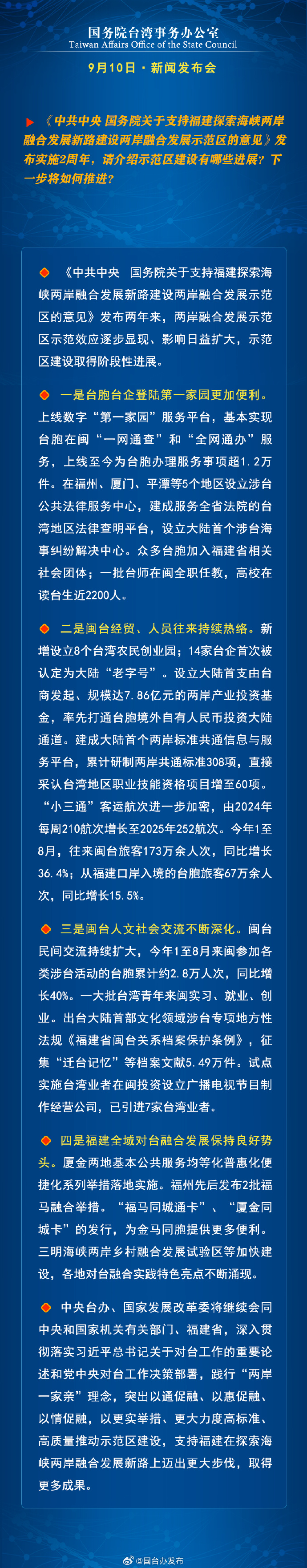 國務院台灣事務辦公室9月11日·新聞發佈會 國務院台灣事務辦公室9月11日·新聞發佈會_fororder_9