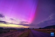 新西蘭南島出現極光景觀