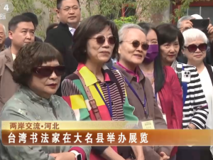 【海峽兩岸】兩岸交流·河北：台灣書法家在大名縣舉辦展覽