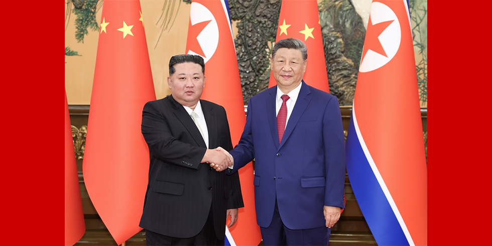 習近平同朝鮮勞動黨總書記、國務委員長金正恩舉行會談_fororder_250904980490