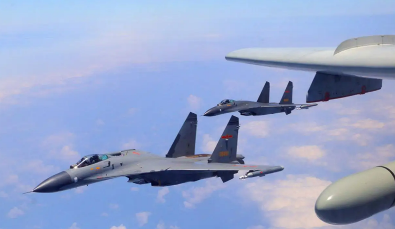 臺軍又炒解放軍58架次軍機入島巡航 國防部駁斥“海峽中線”謬論