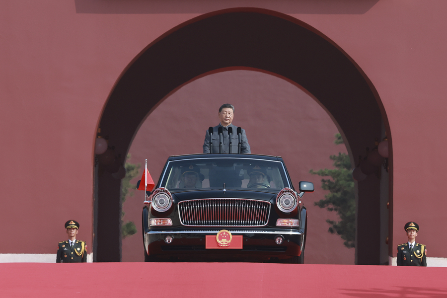 紀念中國人民抗日戰爭暨世界反法西斯戰爭勝利80週年大會在京隆重舉行 習近平發表重要講話並檢閱受閱部隊