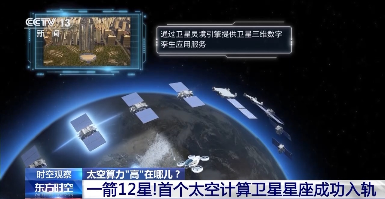 首個太空計算衛星星座成功入軌 中國星座點亮“AI”星雲