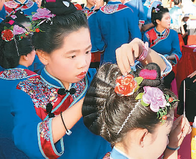 梳起“帆船頭” 傳承媽祖文化