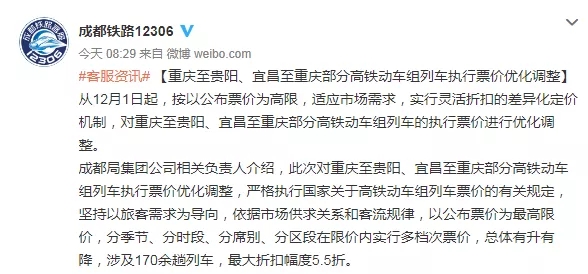 半價高鐵票來了？這些地方高鐵票價要調整，最高5.5折！