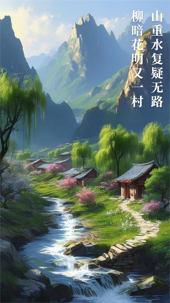 AI繪古詩丨這些鄉村“治愈係”美景，總有一處戳到你！