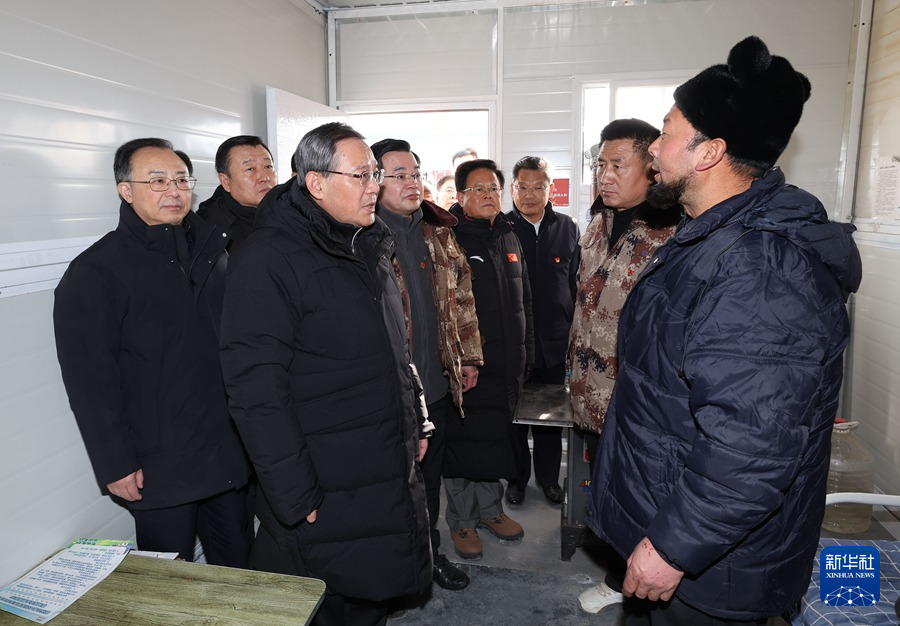 李強在甘肅、青海地震災區檢查指導受災群眾過冬安置和災後恢復重建等工作