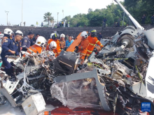 馬來西亞兩直升機相撞墜毀 機上10人全部遇難