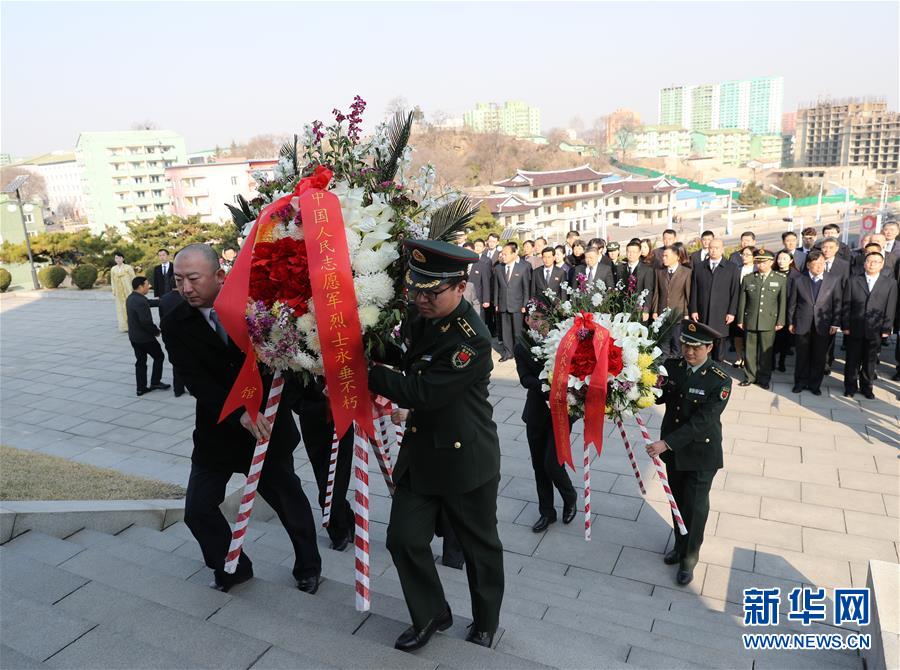 中國駐朝鮮大使館祭奠中國人民志願軍先烈