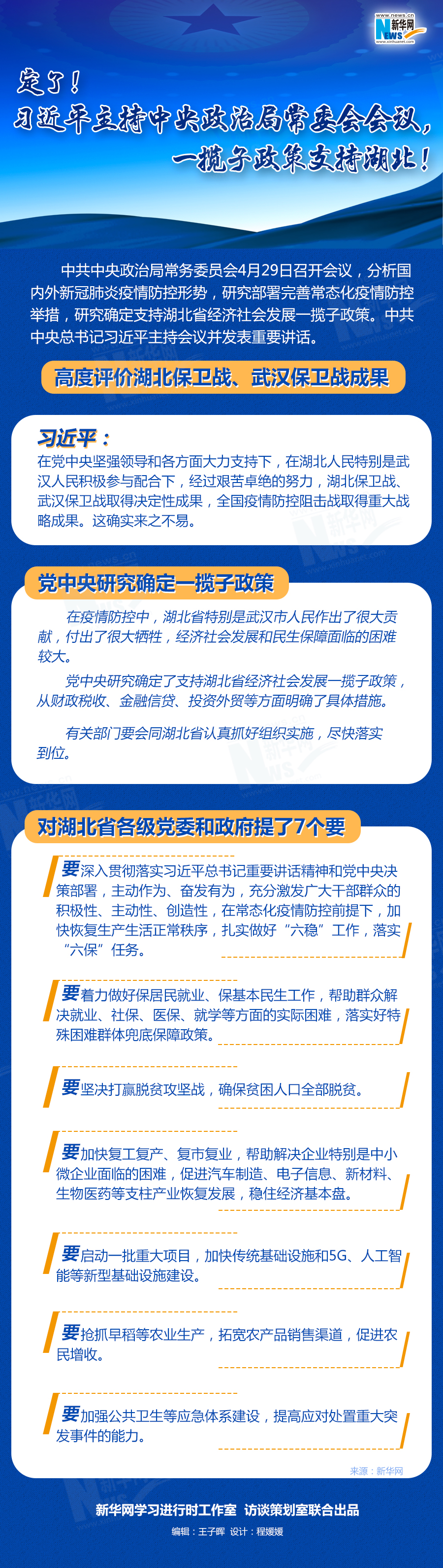 定了！習近平主持中央政治局常委會會議，一攬子政策支持湖北！