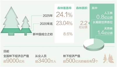 森林覆蓋率將提高到24.1%—— 生態安全屏障更加牢固