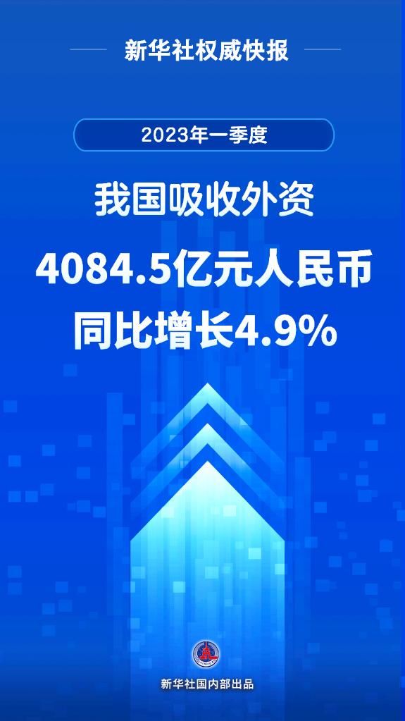 新華社權威快報丨一季度我國吸收外資同比增長4.9%