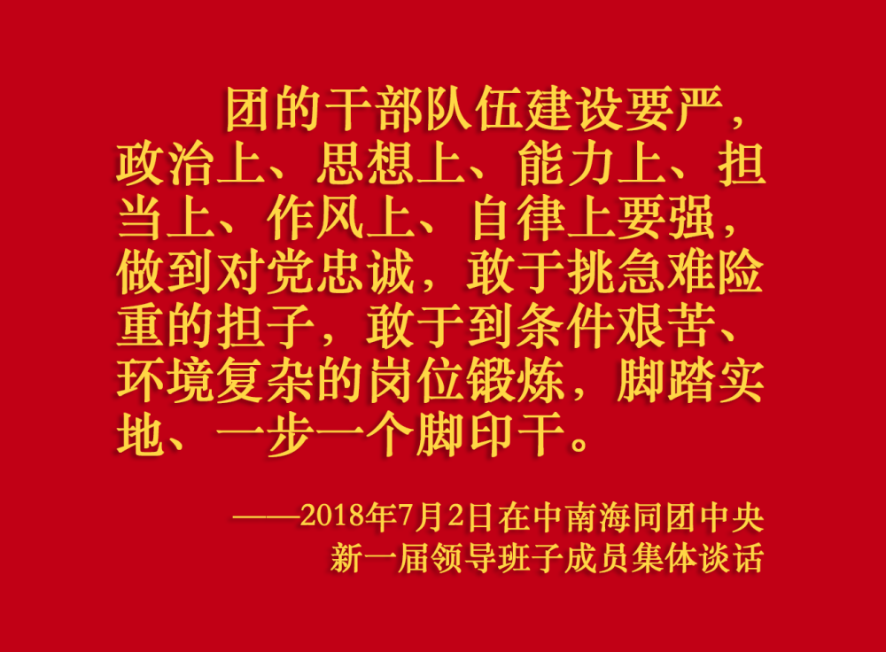 關於共青團工作，總書記這樣囑託