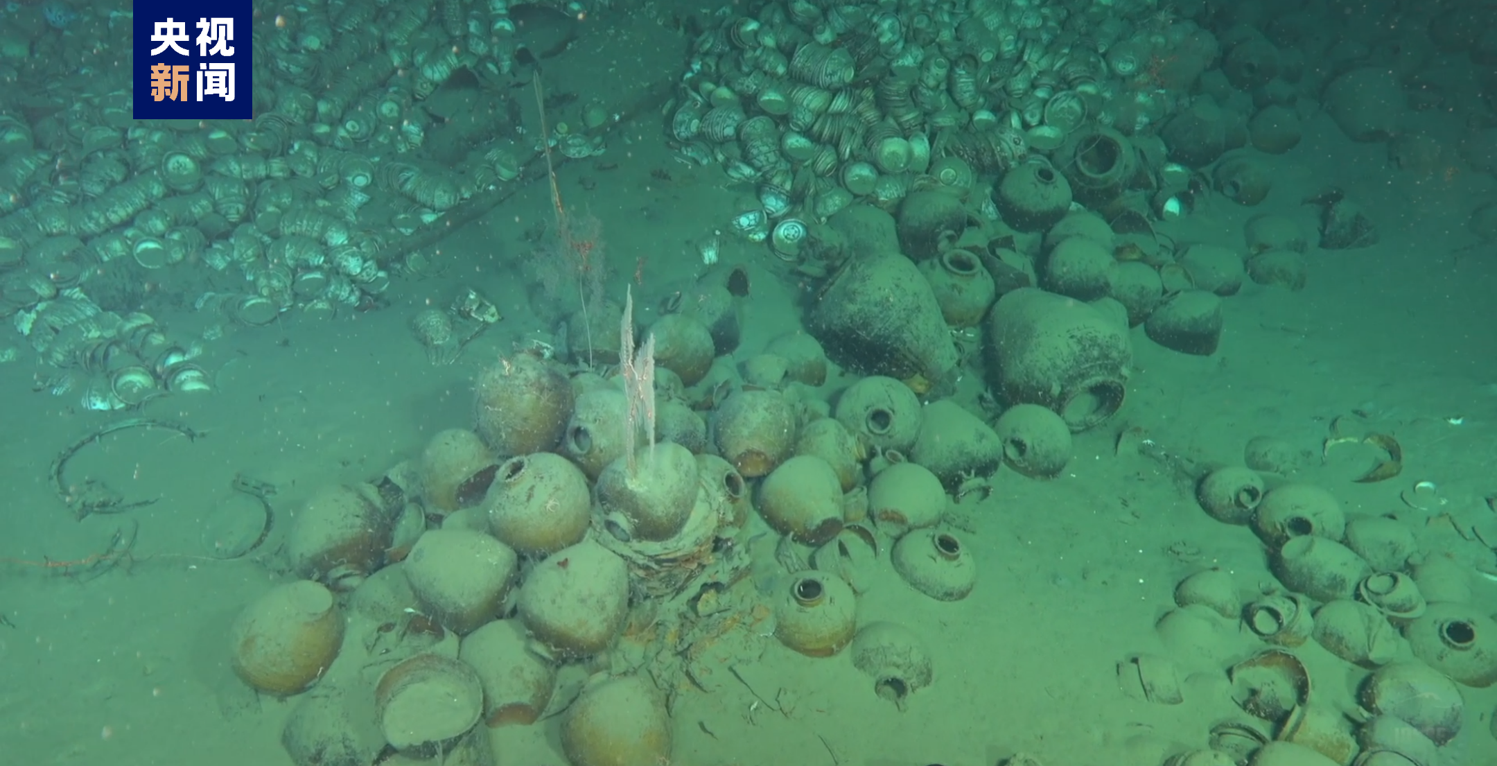 4K影像記錄丨水下千米級深度沉船遺址布放永久測繪基點 載人潛水器深入拍攝