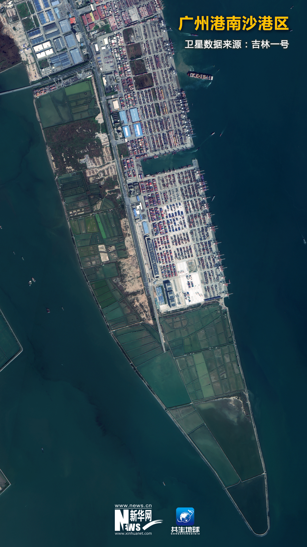 衛星“瞰”奮進中國裏的忙碌港口
