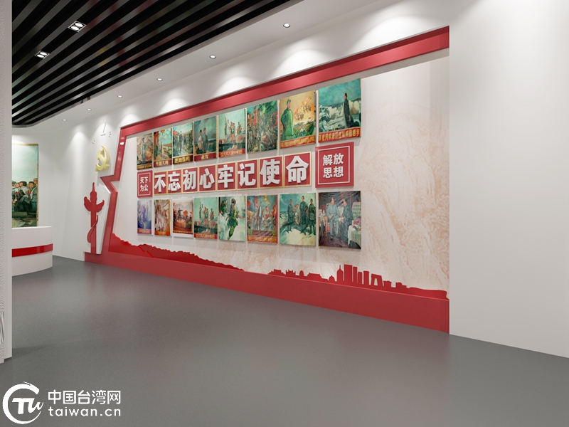 在桂台灣博士率學生設計元宇宙紅色油畫展慶祝中國共産黨成立101週年