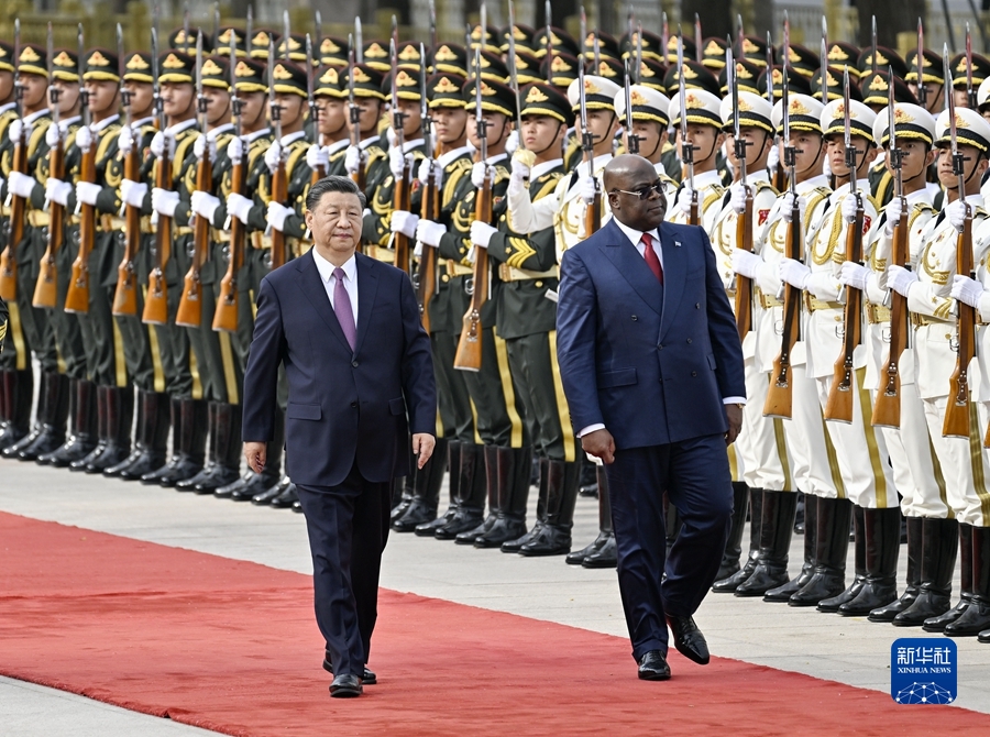 習近平同剛果（金）總統齊塞克迪舉行會談