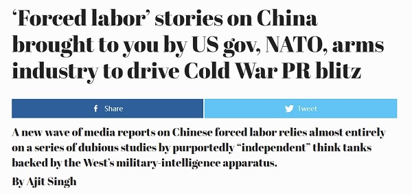 美獨立新聞網站揭露：西方涉疆報告是利益集團炮製的彌天大謊