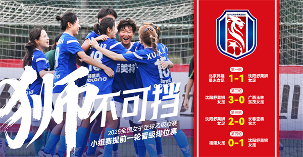 提前出線!瀋陽舒萊獅女足鎖定女乙16強_fororder_女足1