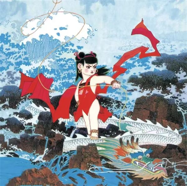 驚艷德國!中國著名IP《最美西遊》《哪吒鬧海》插圖展亮相法蘭克福國際書展_fororder_西遊記圖3