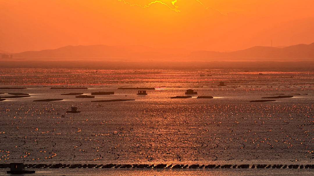 大連長海縣：海洋牧場朝霞美如畫