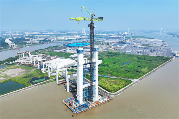 世界最高雙層懸索橋——獅子洋大橋主塔建設迎來新進展_fororder_圖片8